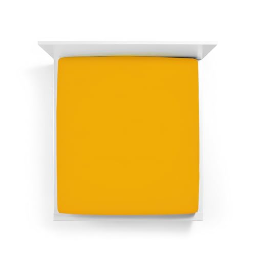 BELLA DONNA Spannbettlaken Jersey, Alto, 200 – 220 x 220 – 240 cm (Curry 0547)