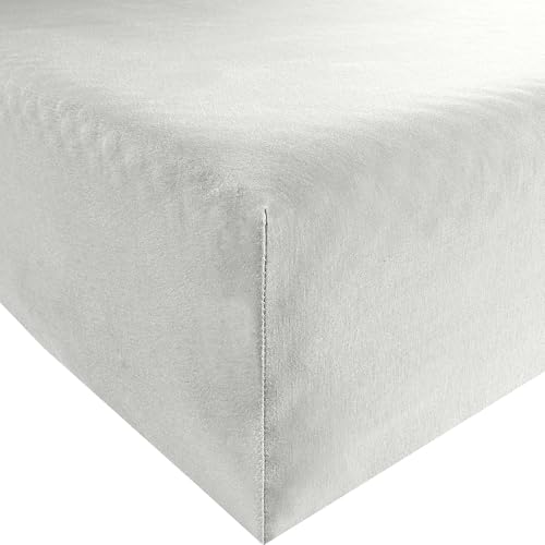 Formesse – Bella Donna Jersey. Edles Jersey-Spannbettlaken 140x190-160x220 cm - bis 30cm Höhe - 97% Baumwollzwirn, 3% Elastan, Aloe Vera und Arganöl/Spannbetttuch aus Deutschland - Weiss