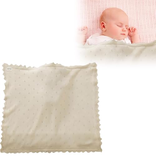 Feizikaw Sofa Flauschige Wohndecken Babydecke, gestrickt, mit Häkelnadel, Babybett, Babytasche, Babybett, Babytasche, 76, 2 x 101, 6 cm