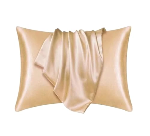 Seiden-Kissenbezug, echter Seiden-Schutz-Kissenbezug , maßgeschneiderte Bettwäsche-Kissenbezüge (Golden)