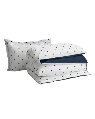 GANT Stars Bettwäsche-Garnitur 155x220cm+80x80 Farbe Marine Wendebettwäsche Sterne Set