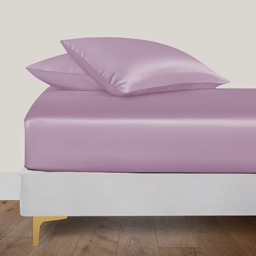 LINENWALAS Spannbettlaken aus veganem Bio-Bambus, tiefe Tasche, 40,6 cm, weichste, seidige, kühle Bettwäsche, Super-King-Size-Bett (180 x 200 cm, Flieder) LINENWALAS Spannbettlaken aus veganem Bio-Bambus, tiefe Tasche, 40,6 cm, weichste, seidige, kühle Bettwäsche, Super-King-Size-Bett (180 x 200 cm, Flieder)