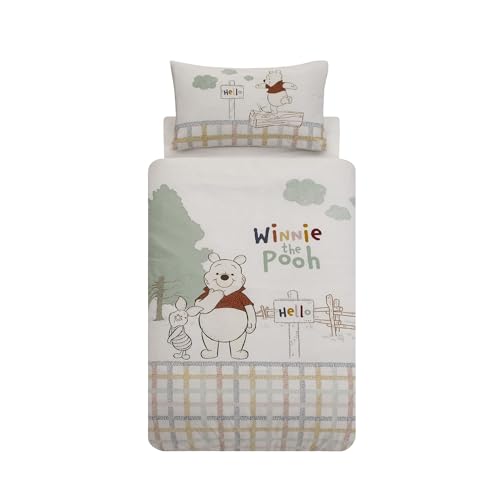 Disney Home The Kinderbettwäsche Set 100x135   Kopfkissenbezug 40x60   bär Ferkel   Wendebettwäsche   Super weiche Renforce% Bio Baumwolle, 2 teilig Bettwäsche
