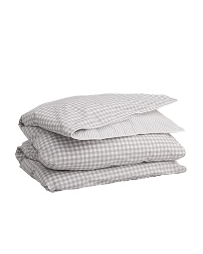 GANT Stripes and Checks Bettdeckenbezug einzeln Farbe Grey Größe 155x220cm