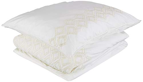 Yellow Naomi Duvet Cover, 100% Percal Cotton, Off-White, 155 x 220 cm, 1.0 Pieces