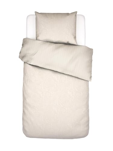 ESSENZA Bettwäsche Fabrice Elfenbein, 135x200 + 1x 80x80 cm - 100% Baumwollsatin 220TC - Grafisches