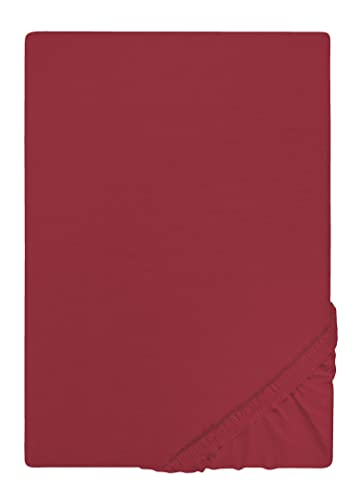 biberna 0077155 Spannbetttuch Jersey (Matratzenhöhe max. 22 cm) 1x 140x200 cm > 160x200 cm rost
