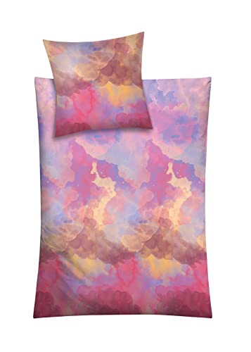 Kleine Wolke Solero Bettwäsche, Baumwolle, Multicolor, 155x220 cm (80x80 cm)