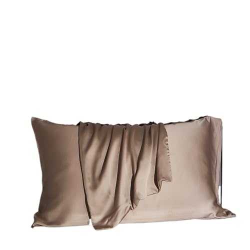 EWUHYFP Seidenkissenbezug Kissenbezug aus natürlicher Maulbeerseide, 50 x 70, 65, echte Seide, schützt die Haut, Bettwäsche, Kissenbezüge, Bezug Schlafzimmer(Khaki,40x60c m 1pc)