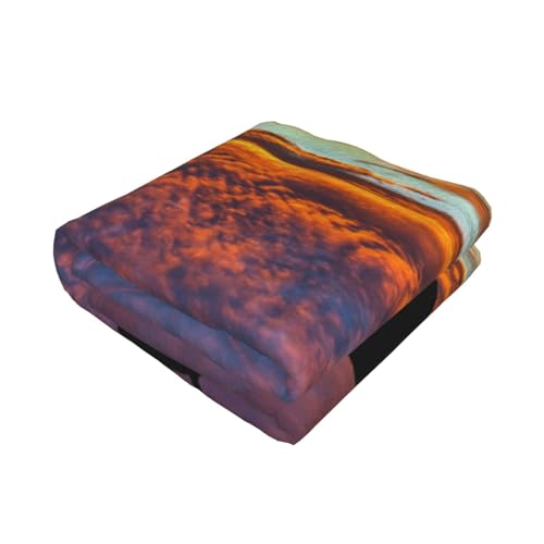 ESNAIUVCD Flanell-Bettwäsche, Motiv: Roter Hirsch, Stier, Elch, Sonnenuntergang, weich, gemütlich, leicht, warm, für alle Jahreszeiten, 101,6 x 76,2 cm, 127 x 101,6 cm, 152,4 x 127 cm, 203,2 x 152,4