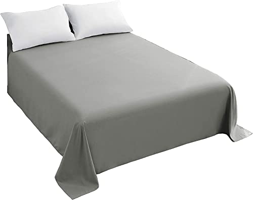 Hochwertiges Bettlaken aus ägyptischer Baumwolle mit Fadenzahl 500 – UK-King-Size-Bett, luxuriöses graues Oberlaken für ultimativen Komfort und Haltbarkeit