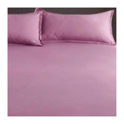 HEUchuan Spannbettlaken mit tiefen Taschen, kein Kissenbezug, Schutzbezug, Bettwäsche, Bedruckt, Baumwolle, Matratzenbezug, komplett für EIN Doppelbett(Pink Purple,120x200cm-26cm)
