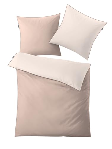 Kleine Wolke 6320271952 Bettwäsche Linda, Maße: 135 x 200 cm und 80 x 80 cm, Farbe: Taupe