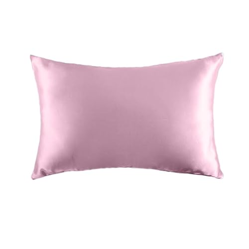 LIUCHUCHU Kissenbezug 2 STÜCKE Kissenbezug Kissenbezug Satin Schützen Haar Haut Schönheit Kissenbezüge Bequeme Kissen Bettwäsche Kissenbezug Wohnkultur KissenbezüGe(Pink,2PCSx5 0x75cm)