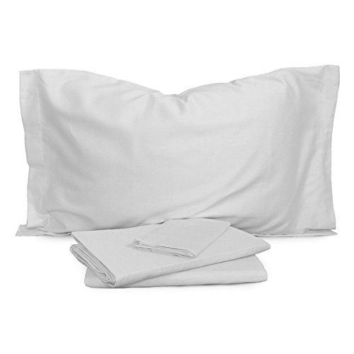 Zucchi Bettwäsche-Set aus Satin, einfarbig, für Doppelbett, R661 Perle