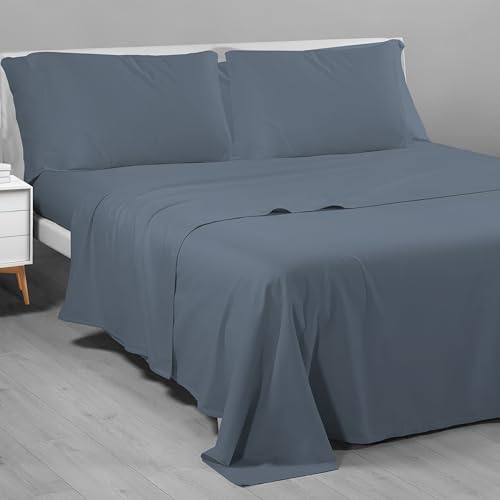 Riad Arredo Unifarbenes Bettwäsche-Set aus 100 % italienischer Baumwolle, weich, Perkal, zarte Handarbeit, hergestellt in Italien (Kornblume, Maxi-Doppelbett) Riad Arredo Unifarbenes Bettwäsche-Set aus 100 % italienischer Baumwolle, weich, Perkal, zarte Handarbeit, hergestellt in Italien (Kornblume, Maxi-Doppelbett)