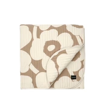 Marimekko Unikko Bed Spread 160x260 cm, Linen, Off White Marimekko Unikko Bed Spread 160x260 cm, Linen, Off White