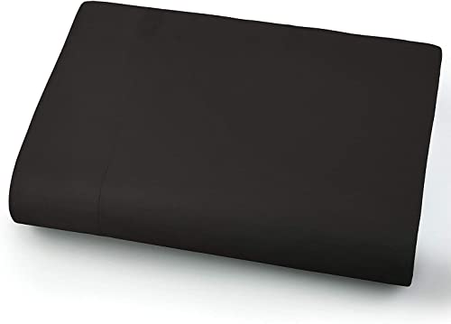 Bettlaken aus hochwertiger ägyptischer Baumwolle, Fadenzahl 500, luxuriöses schwarzes Oberlaken für ultimativen Komfort und Haltbarkeit