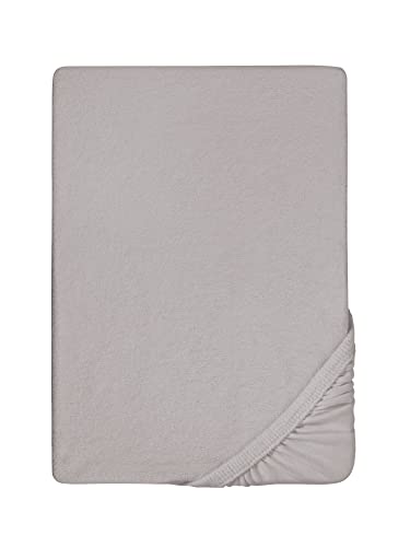 biberna Frottee-Stretch-Spannbett tuch 0012344 sturmgrau 1x 90x190 cm - 100x200 cm
