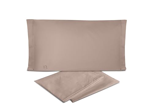 hermet Laura Biagiotti Bettwäsche-Set für Doppelbett, unifarben, Perkal, 100% Baumwolle, 4-teiliges Set, Bettlaken, Spannbettlaken + 2 Kissenbezüge