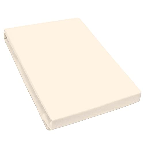 Bella-Donna Bella-Donna Jersey Spannbettlaken, Baumwolle, beige, 200 cm x 220 cm