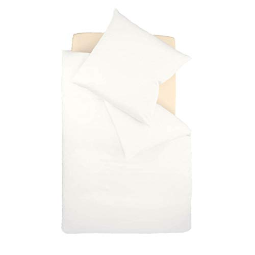 Fleuresse Colours Bettwäsche, Uni-Mako-Satin, wollweiß, 135 x 200 cm