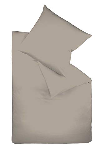fleuresse 9200 Colours Interlock Jersey Bettwäsche aus 100% Baumwolle, Oekotex Standard 100, Taupe, 135 x 200 cm