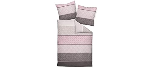 Janine Design Mako-Satin-Bettwäsche-Ga rnitur Palermo 31031 Farbe Beere-Mauve Größe 155x200+80x80