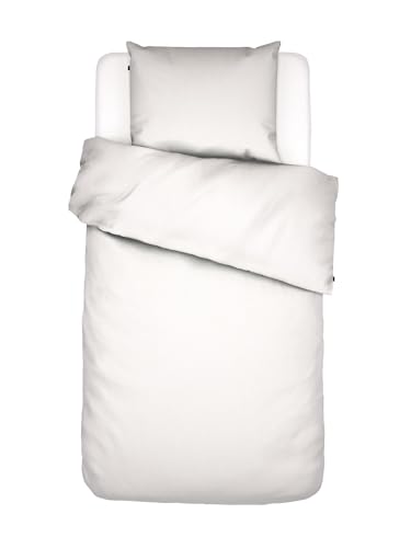 ESSENZA Bettwäsche Minte Weiß, 135x200 + 1x 80x80 cm - 100% Baumwollsatin 300TC - Uni