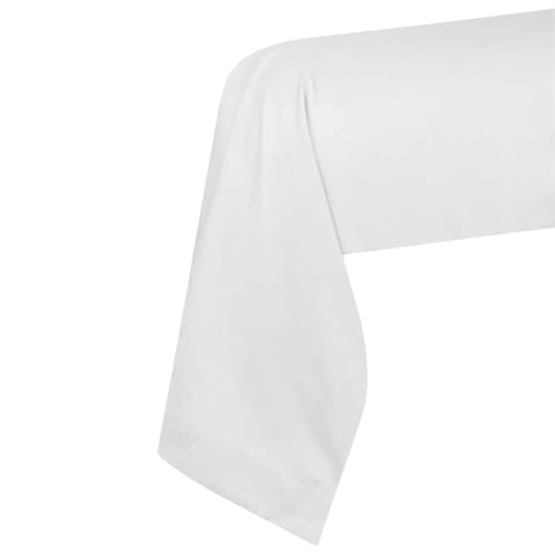 STOF - Kissenbezug für Nackenrolle, Größe 45 x 185 cm, 100% Baumwolle, Öko-Tex Zertifiziert, hervorragende Qualität, weiß, Modell Eden, Bettwäsche für Zuhause, weich und bequem, Unisex, Unisex