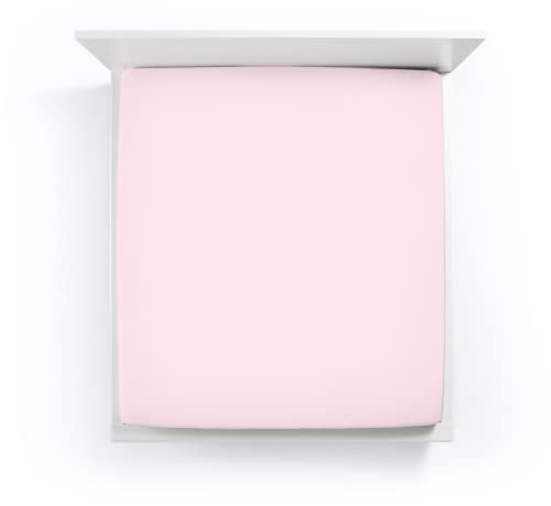 Formesse – Bella Donna Jersey La Piccola. Edles Spannbettlaken für Topper bis 12cm Höhe - 160x190-200cm - 97% Baumwollzwirn, 3% Elastan, Aloe Vera&Arganöl/Betttuch aus Deutschland in Rose