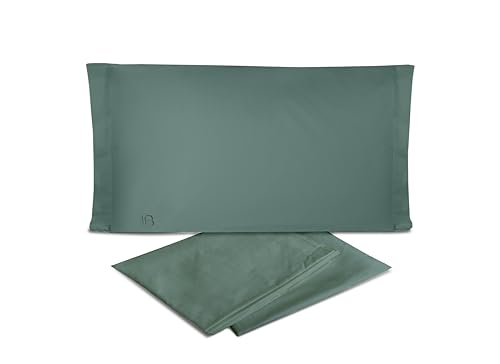 hermet Laura Biagiotti Bettwäsche-Set für Doppelbett, unifarben, Perkal, 100% Baumwolle, 4-teiliges Set, Bettlaken, Spannbettlaken + 2 Kissenbezüge