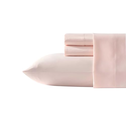 Laura Ashley Bettwäsche-Set für Kingsize-Bett, 100 % weich und seidig glatt, Satin, tiefe Taschen, Bettwäsche mit passendem Spannbetttuch und Kissenbezügen (Bliss Pink)