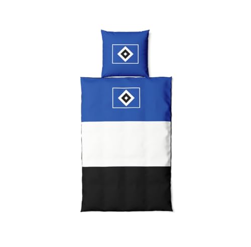 HSV Hamburger SV Bettwäsche ** Blockstreifen, 135 x 200 cm, 100% Baumwolle, Reißverschluss HSV Hamburger SV Bettwäsche ** Blockstreifen, 135 x 200 cm, 100% Baumwolle, Reißverschluss
