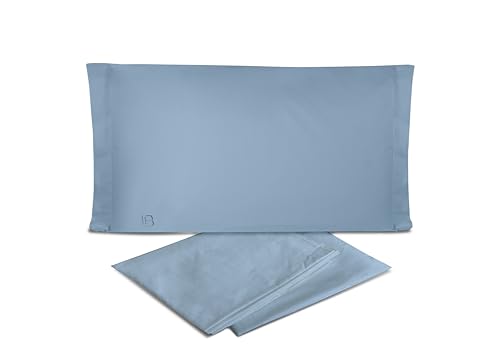 hermet Laura Biagiotti Bettwäsche-Set für Doppelbett, unifarben, Perkal, 100% Baumwolle, 4-teiliges Set, Bettlaken, Spannbettlaken + 2 Kissenbezüge