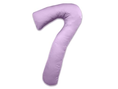 Bettwaesche-mit-Stil Mako Satin Baumwollsatin Seitenschläferkissen Bezug Uni/einfarbig für Theraline my7 Kissen - Flieder