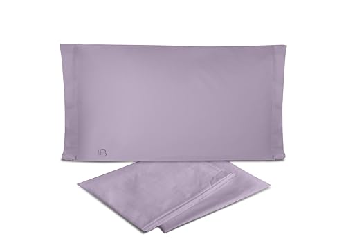 hermet Laura Biagiotti Bettwäsche-Set für Doppelbett, unifarben, Perkal, 100% Baumwolle, 4-teiliges Set, Bettlaken, Spannbettlaken + 2 Kissenbezüge