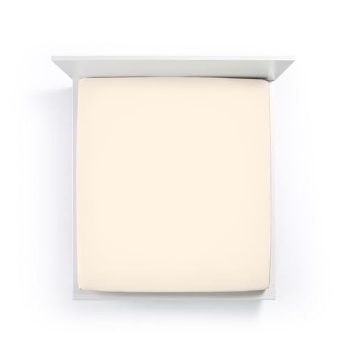 Formesse Bella Donna Jersey Spannbettlaken, 97% Baumwolle, 0110 Puder, 90 x 190-100 x 220 cm