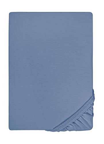 biberna Feinjersey-Spannbetttuch 0077144 blau 1x 90x190 cm - 100x200 cm
