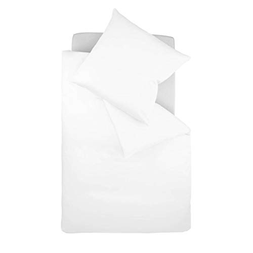Fleuresse Colours Bettwäsche, Uni-Mako-Satin, weiß, 155 x 220 cm