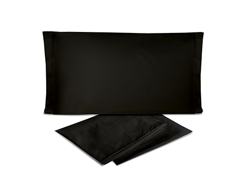 hermet Laura Biagiotti Bettwäsche-Set für Doppelbett, unifarben, Perkal, 100% Baumwolle, 4-teiliges Set, Bettlaken, Spannbettlaken + 2 Kissenbezüge