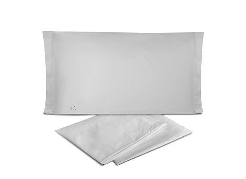 hermet Laura Biagiotti Bettwäsche-Set für Doppelbett, unifarben, Perkal, 100% Baumwolle, 4-teiliges Set, Bettlaken, Spannbettlaken + 2 Kissenbezüge