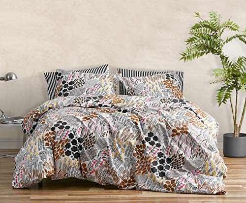 MARIMEKKO - Bettwäsche-Set für King-Size-Betten, Baumwollperkal-Bettwäsch e mit passenden Kissenbezügen, ganzjährig Heimdekoration (Pieni Letto Mehrfarbig, King)