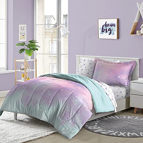 dream FACTORY Kinder-Bettwäsche-Set, 7-teilig, pflegeleicht, superweiche Mikrofaser, Twilight, Pink