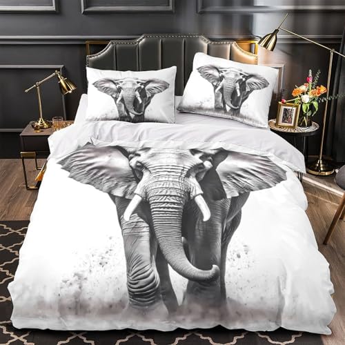 VOXYTMLWG Feather 3D Gedruckt 3 Teilig Vintage Elegant Bettbezug Bettwäsche mit Reißverschluss Weich mit Kissenbezug for Erwachsene,Frauen,Mädche n,Kinder Single?140x200cm?