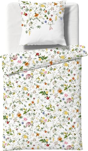 Fleuresse Bettwäsche Mako-Satin wollweiß Größe 135x200 cm (80x80 cm)