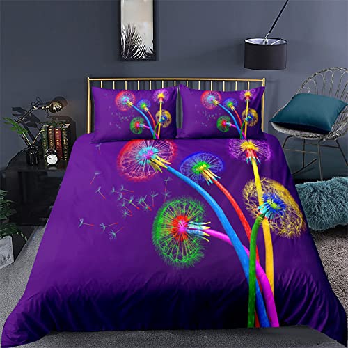 LUYAPOND Bettwäsche 135x200 Bunte Pusteblume Bettwäsche Set für Kinder, Mikrofaser Bettbezüge, 1 Bettbezug mit Reißverschluss + 1 Kissenbezug 80x80 cm LUYAPOND Bettwäsche 135x200 Bunte Pusteblume Bettwäsche Set für Kinder, Mikrofaser Bettbezüge, 1 Bettbezug mit Reißverschluss + 1 Kissenbezug 80x80 cm
