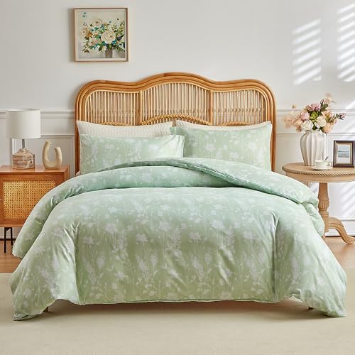RongRongIN Bettwäsche Set 200 x 200 cm Pflanze Serie mit Reißverschluss – Grün Blatt Blume, Bettbezug 200x200cm und 2 Kissenbezüge 80x80cm, Weich Bequem Wendebettwäsche Bettwaren RongRongIN Bettwäsche Set 200 x 200 cm Pflanze Serie mit Reißverschluss – Grün Blatt Blume, Bettbezug 200x200cm und 2 Kissenbezüge 80x80cm, Weich Bequem Wendebettwäsche Bettwaren