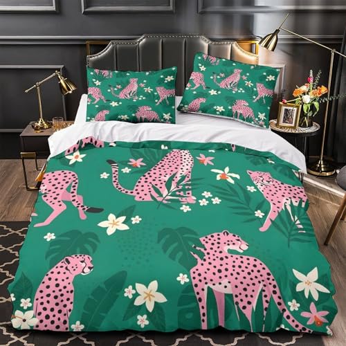 Pink Roses Bouquet 3D-gedrucktes Bettwäsche 3 Stück mit Reißverschluss Soft Pastel Blütenmuster Bettbezug Bequem Pflegeleicht Schlafkomfort for Erwachsene,Kinder,Männer ,Fans Double?200x200cm?