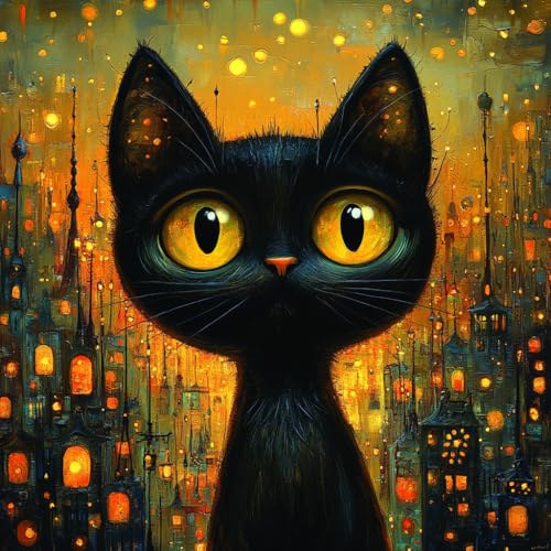 Reofrey 3-teiliges Doppel-Bettwäsche-Set mit Halloween-Katzen-Cartoon- Mustern – Mikrofaser-Bettwäsche-Se t in Doppelbettgröße beinhaltet 172,7 x 228,6 cm Bettdecke und 2 Kissenbezüge (ohne Bettdecke